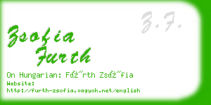 zsofia furth business card